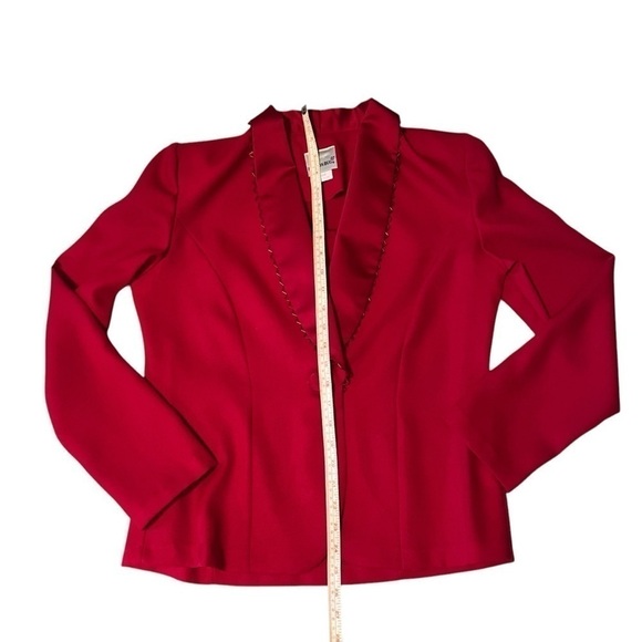 Vintage Fashion Bug Blazer Jacket Vibrant Red Y2K Size M - Picture 3 of 6